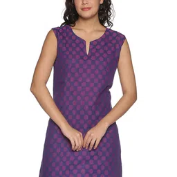 Resha Polka Dot Woven Design Pure Cotton Dobby Handloom Kurti-picture-23