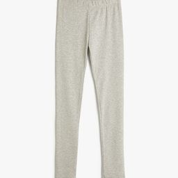 Koton Solid Girls Knitted Ankle-Length Leggings-image-69