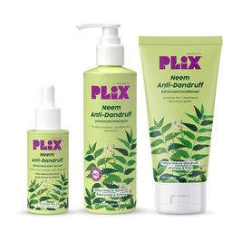 PLIX THE PLANT FIX Set Of 3 Neem Anti Dandruff Shampoo With Serum & Conditioner-48