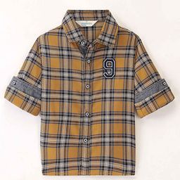 Infinity Boys Tartan Checks Opaque Checked Casual Shirt-image-93