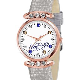 VIRAKTI Unisex Brass Printed Dial Analogue Watch M.E-91-WHITE-GREY-image-94