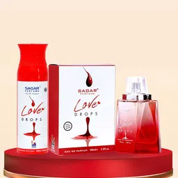 SAGAR PERFUMERY Set Of 2 Love Drops Eau De Parfum & Deodorant Spray Combo-47