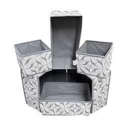 HOUSE OF QUIRK Grey Set of 6 Regular Drawer Organiser Organisers-19