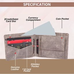 Provogue Men Textured PU Two Fold Wallet image 2