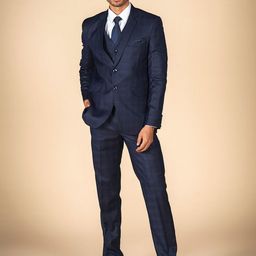 Dulha Ghar Single-Breasted Three-Piece Formal Suit-picture-49