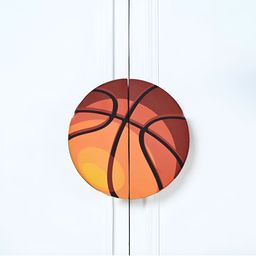 Pinch of Pretty 2Pcs Orange-Colored & Brown Printed Wooden Cupboard Door Handles-79