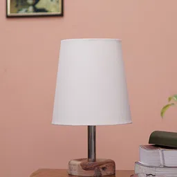 Pinecraft INTERNATIONAL Off-White Edra Table Lamp with Cotton Shade-18
