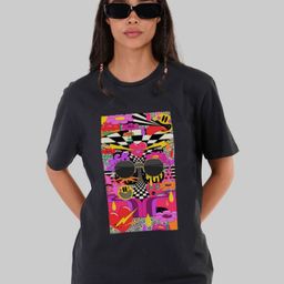 Underrated Club Women Printed Bio Finish Applique T-shirt-image-69