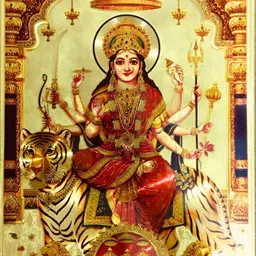 SHOP BY ROOM Yellow & Red Devi Amba Wall Art Tile-image-14
