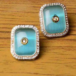 GRLIE Square Shaped Stone Studded Studs-18