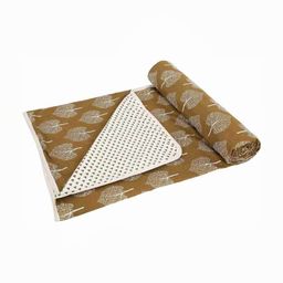 JP SHINE Brown & White Floral AC Room 210 GSM Reversible Double Bed Dohar-image-63