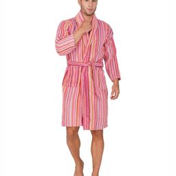 RANGOLI Pinstripe 450 GSM Pure Cotton Bath Robe-image-9