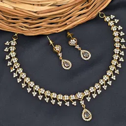 talish Gold-Plated Necklace and Earrings Set-picture-14