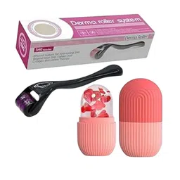 Ramya Beauty care Face Derma Roller With Ice Roller Black-picture-16