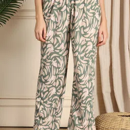 TAG 7 Printed Cotton Mid-Rise Lounge Pant-image-47
