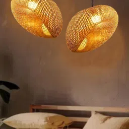 HABERE INDIA Unisex Beige Ceiling Lamps-image-81