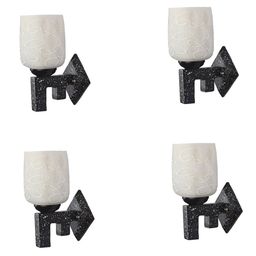 1ST TIME Pack of 4 White Glass Traditional Cylinder Shaped Wall Lamp-picture-41