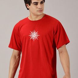 Rodzen Men Graphic Printed Regular Fit Round Neck T-shirt-image-87