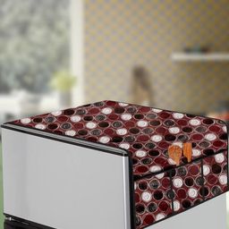 The Furnishing Tree Maroon Plastic Refrigerator Cover-image-29