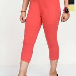 BAESD Girls Pack of 3 Slim Fit Cotton Capris-image-89