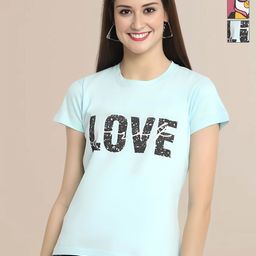 Mast & Harbour Pack Of 3 Typography Printed Round Neck Cotton Regular Fit T-shirts-image-67