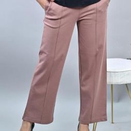 Mlada Women Plus Size Wide Leg Flared Mid-Rise Stretchable Trouser-image-47