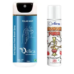 Qelica Set Of 2 Polar Mint & Hookah Punch Mouth Freshener Spray 10 g Each-14