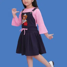 HSS TRENDS Kids-Unisex Pink Cotton Blend Clothing Set-image-64