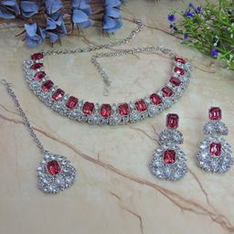 VATSALYA creation Women PinkJewellery Set-image-83