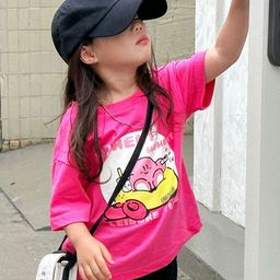 LULU & SKY Girls Printed High Neck Pure Cotton Applique T-shirt-picture-28