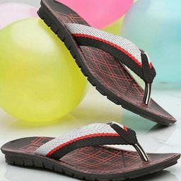 RIFOF Men Red PU Flip Flops-image-85