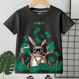 FROSEN FOX Boys Pack of 3 Graphic Printed Round Neck Pure Cotton T-shirts-picture-48