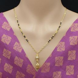COLOUR OUR DREAMS Gold-Plated Brass Mangalsutra-9