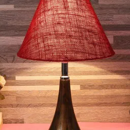 foziq Copper-Coloured & Red Solid Table Lamps image 5