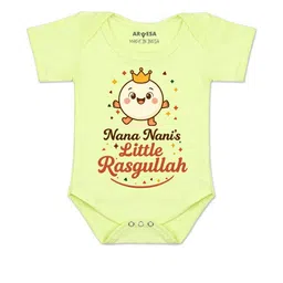 Arvesa Kids-Unisex Yellow Cotton Rompers-picture-40