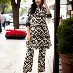 Moda Rapido Printed Pure Cotton Top With Trousers Co-Ords-image-83