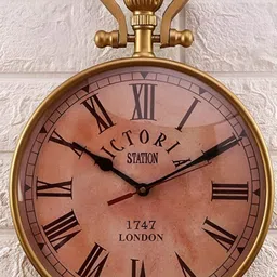 Nutts Bronze-Toned & Black Vintage Wall Clock-image-34