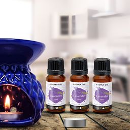 PEEPALCOMM 4-Pcs Blue Aroma Oil Diffuser With Scented Oils - 15 ml Each image 2