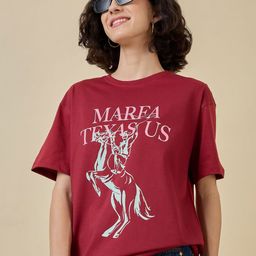 Mast & Harbour Women Printed Applique T-shirt-image-67