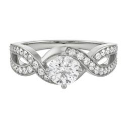 Emori Infinity Women 18 Kt Gold Round Diamond 0.61 Kt Ring-image-81
