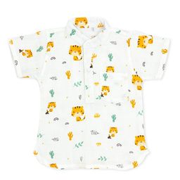 BAESD Boys Comfort Animal Semi Sheer Printed Casual Shirt-26
