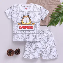 YK X Tinyo Infant Boys Garfield Printed Pure Cotton T-shirt with Shorts-picture-26