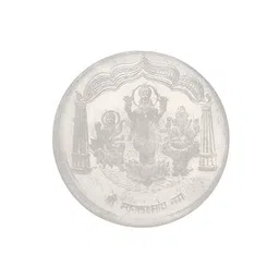MEMOIR Silvertoned Brass Goddess Lakshmi Saraswati & Lord Ganesha Coin With Yantra-image-54