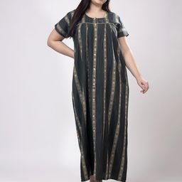 CHUI MUI Printed Front-Open Maxi Nightdress-image-30