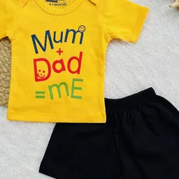 Piku Store Unisex Kids Printed T-shirt with Shorts-image-35