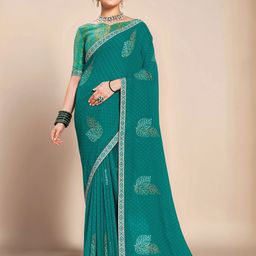 Moda Rapido Ethnic Motifs Poly Georgette Saree-image-94