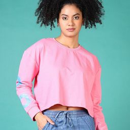 LIMEROAD Women Cotton Round Neck Sweatshirt-image-63