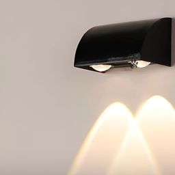 Mufasa Black & White Textured Abstract Shaped Aluminium Wall Lamp-image-100