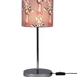 green girgit Pink Printed Buffet Lamp with Shade image 3