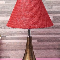 foziq Copper-Coloured & Red Solid Table Lamps image 4